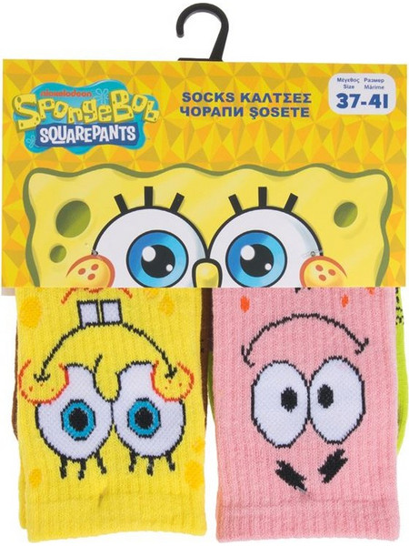 Κάλτσες Sport Fancy Ανδρικές Χρωματιστές Sponge Bob & Patrick - 2 ζευγ