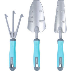 EXTRALINK 3-Piece Garden Tool Set, trowel, shovel, Rake