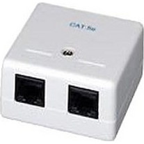 Πρίζα Cat5e 2 Port Well LANBOX-SM-U5X2-WL
