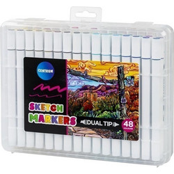 Μαρκαδόροι Centrum Sketch Markers Dual Tip 48 Χρώματα
