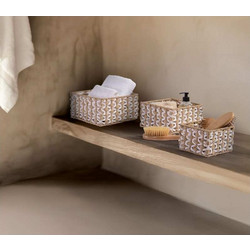 ΚΑΛΑΘΙ ΜΠΑΝΙΟΥ 20x20x11 (VINCI NATURAL) - NEF NEF HOMEWARE VINCI NATURAL / 100% ΧΑΡΤΙΝΟ ΣΧΟΙΝΙ