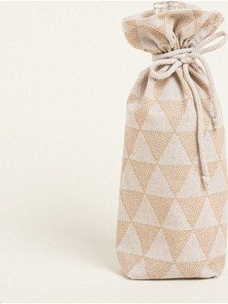 Beauty Home ΜΠΟΥΚΑΛΟΘΗΚΗ ΜΕ ΚΟΡΔΟΝΙ 33 x 15 cm ΤΡΙΓΩΝΑ ΜΠΕΖ ΠΟΥΑ