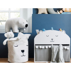 Σκαμπό Πουφ Polar Bear Αtmosphera με διαστάσεις 33x60x30cm