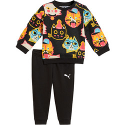 Puma MINICATS MOODY CAT AOP Βρεφικό Σετ Φόρμας Μαύρο Πολύχρωμο FW25-26
