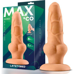 LateToBed Max & Co Gerd 8.1" Ρεαλιστικό Dildo με Βεντούζα & Όρχεις 20.5cm Flesh