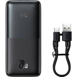Baseus Bipow Pro Power Bank 10000mAh 20W με 2 Θύρες USB-A Black