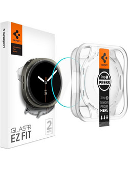 Tempered Glass Samsung Galaxy Watch 8 40mm Spigen GLAS.tR EZ Fit Αντιχαρακτικό Γυαλί Προστασίας Οθόνης 2 Τεμάχια - Clear (AGL09874)