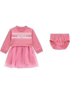 ΒΡΕΦΙΚΟ ΦΟΡΕΜΑ MIXED FABRIC DRESS+PANTIE GUESS A5YK00KB8R0-GU0/G6N3
