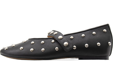 STUDDED LEATHER BALLERINAS WOMEN INUOVO