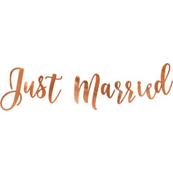 Γιρλάντα Just Married, rose gold, 20x77cm