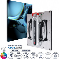GLOBOSTAR FLOORWALL 41010 Διαδραστική Οθόνη Πατώματος Video Wall P2.97 Καμπίνα 50x50cm LED 200W 3840Hz 28224 Dots 4500cd/m Nits AC 220-240V Εξωτερικού Χώρου IP65 Full Color S1/42 14Bits - Κάρτα Colorl