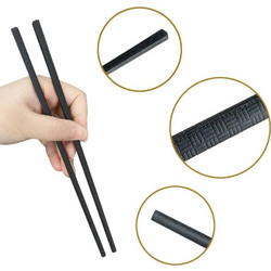 Chopsticks Φαγητού σε Μαύρο Χρώμα - 4 ζευγ