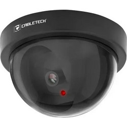 Cabletech DK-2 Ψεύτικη Κάμερα Παρακολούθησης Τύπου Dome Μαύρη με LED URZ0990