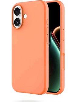 Θήκη Rubber Ενισχυμένης Σιλικόνης για iPhone 17 Πορτοκαλί