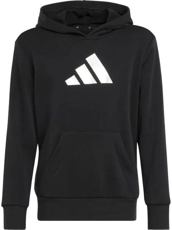 Adidas Παιδικό Φούτερ με Κουκούλα Μαύρο JV5267