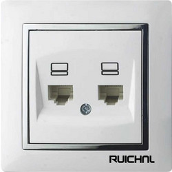 Πρίζα γραμμής δικτύου διπλή - Χωνευτή - RC3616-RJ45674950