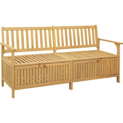 vidaXL Παγκάκι με αποθήκευση 2 -Seater 170 x 63 x 84 cm Σταθερή Ακακία
