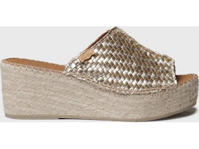 Toni Pons Isolda Espadrille Mules Leather Platinum