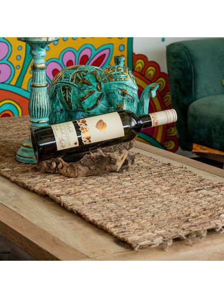 Water Hyacinth Table Runner - Robusta And Fringe - 150cm