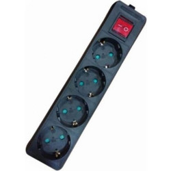 Πολύπριζο Jager P4D-B - 4x Schuko - Καλώδιο 3X1.50m - Mαύρο P4D-B