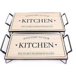 Δίσκος σε βάση ξύλινος KITCHEN - Plastona