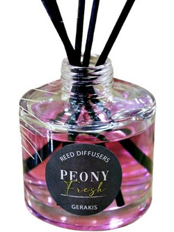 Keradiko Αρωματικό χώρου reed diffusers Peony 120ml 003081PEO
