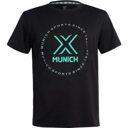 Kοντομάνικο Aθλητικό Mπλουζάκι Munich Μαύρο