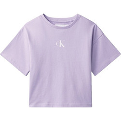 Calvin Klein Παιδικό T-Shirt Κοντομάνικο Λιλά LVCKSJA16G-VK7