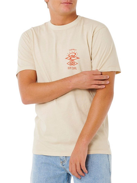 RIP CURL SEARCH ICON TEE VINTAGE WHITE