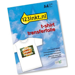 Χαρτί Σιδερότυπο για μπλουζάκια 123ink για λευκό ύφασμα (περιεχόμενο 5 φύλλα)