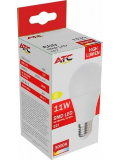 ATC SMD LED High Lumen Λαμπτήρας A60 230V 11W/1520LM E27 3000K