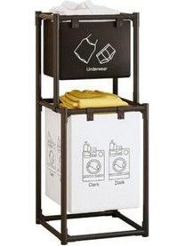 Καλάθι απλύτων υφασμάτινο 2 επιπέδων 97x44x31cm YH6901-2