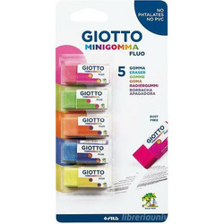 GIOTTO FLUO ERASER MINIGOMMA ΣΕΤ ΓΟΜΜΑ 5 ΤΕΜ ΣΕ BLISTER