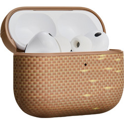 Θήκη Pitaka Aramid Fiber Magnetic 1500D (Plain) για Apple AirPods Pro 3 2025 - Golden Glint ΧΡΥΣΟ - APM2504