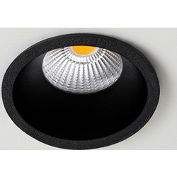 DOT KLV-101-0308 Χωνευτό Φωτιστικό Downlight Σποτ LED 7W 910lm 38 AC 220-240V IP20 Φυσικό Λευκό 4500K - Bridgelux COB Chip & TUV SUD Driver - Μαύρο Ματ - Μ6 x Π6 x Υ7.8 / Q5