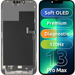Μονάδα οθόνης LCD MP για Apple iPhone 13 Pro Max, Premium Soft OLED FHD 120Hz Διαγνωστική έκδοση, Aftermarket, Μαύρο