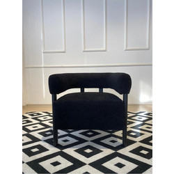 Stewe Home Πολυθρόνα Μπερζέρα Μαύρη 60x55x55cm