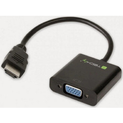 Techly IDATA HDMI-VGA2A HDMI σε VGA - 1920x1200, Έξοδος Ήχου 3.5 mm & Pigtail 15 cm