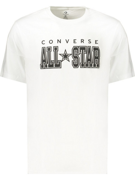 Converse Mens Short-sleeved T-shirt, White CVM5T163_BI100