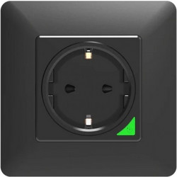 MOES WK-Y-EU-WH-MS Smart WiFi Χωνευτή Πρίζα Τοίχου (16Α) Μαύρη