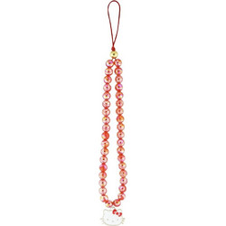 Γούρι για Κινητό με Κεφαλή Γατούλας Hello Kitty Pearls, Κόκκινο