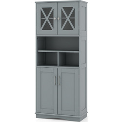 Costway Ντουλάπι Μπάνιου Δαπέδου Ξύλινο BA8177GR