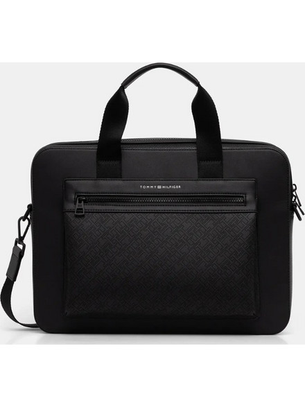 Τσάντα Tommy Hilfiger 38,5x30x6cm AM0AM13835_BDS μαυρο