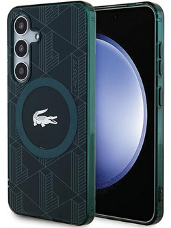 Lacoste IML Blend Monogram MagSafe Back Cover Green (Samsung Galaxy S24)