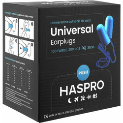Haspro BOX100C Ωτοασπίδες Αφρού Μίας Χρήσης με Κορδόνι SNR 38dB - 100 Ζευγάρια