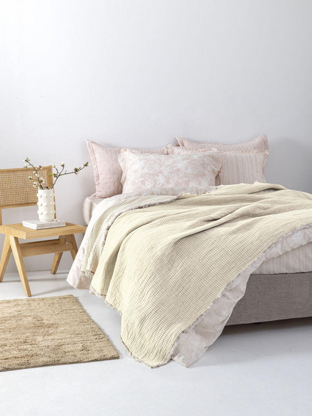 Palamaiki Κουβέρτα muslin 250x240 MOUS NATURAL Ιβουάρ