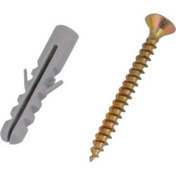 Βίδες με βύσματα - 5x40mm - E8 - Σετ 12 πακέτα των 12 ζευγαριών - 200638