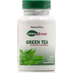 Nature's Plus Green Tea Συμπλήρωμα Διατροφής με Πράσινο Τσάι 400mg 60 Κάψουλες