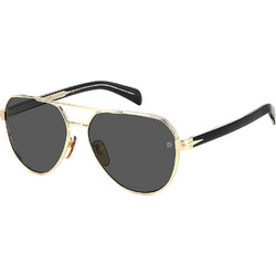 David Beckham DB1121/G/S RHL Ανδρικά Γυαλιά Ηλίου Aviator Κοκάλινα Ασημί με Μπλε Polarized Φακό