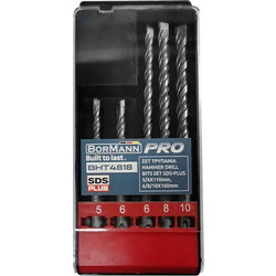 Bormann Pro Σετ Τρυπάνια Τετράκοπα SDS-PLUS 5/6x110mm, 6/8/10x160mm 5τμχ BHT4818